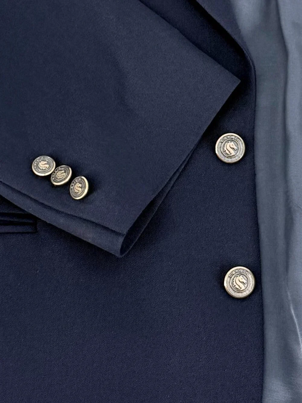 Vintage Pierre Cardin Navy Sport Coat Blazer USA Gold Buttons Size 44